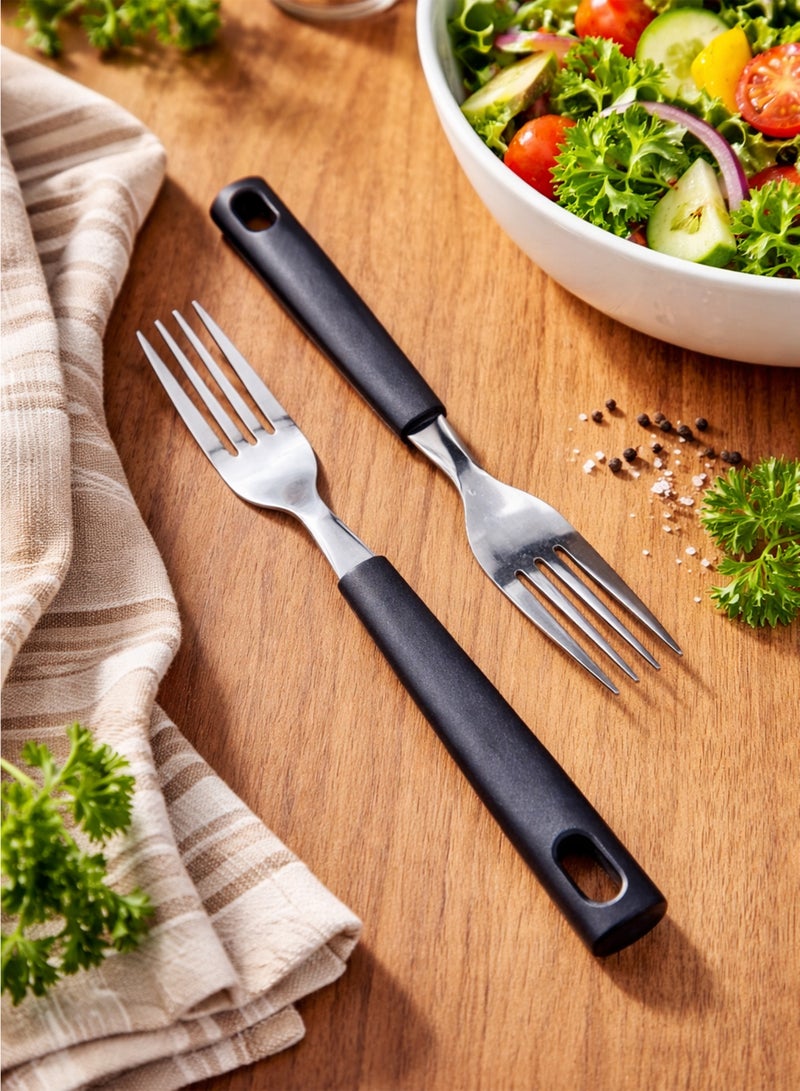 توشيونيكس طقم أدوات مائدة من الفولاذ المقاوم للصدأ مكون من 24 قطعة مع حامل - طقم ملاعق وشوك وسكاكين وملاعق شاي محمول بمقابض من البولي بروبيلين، منظم حامل أدوات المائدة للمنزل، إفطار رمضان، النزهات الخارجية، حفلات العشاء والتجمعات - Image 3